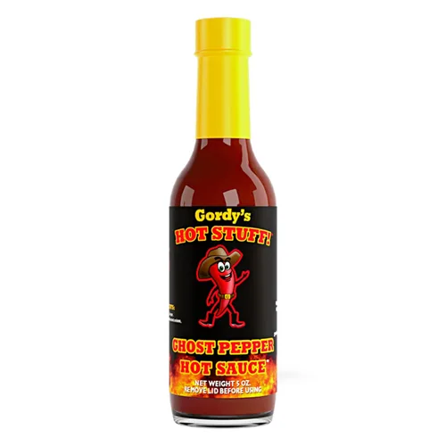 Miniatura 4 de Gordy's Hot Stuff! Salsa picante gourmet, hecha en Texas con chiles rojos para un sabor rico y complejo, hecha a mano en pequeños lotes, totalmente
