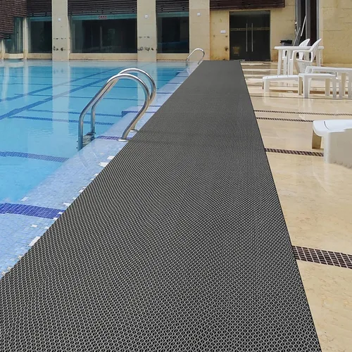 Miniatura 8 de WLWLEO Alfombra de piscina para cubierta antideslizante alfombrillas de drenaje 3x10 pies PVC resistente alfombrillas antideslizantes antifatiga