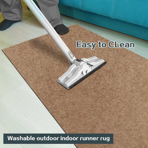 Miniatura 5 de Heyroll Alfombra de pasillo con respaldo, antideslizante, impermeable, tamaño personalizado, lavable, para exteriores, interior, alfombra para piso