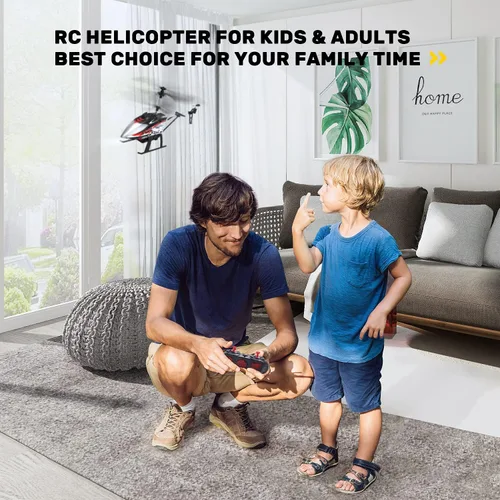 Miniatura 5 de DEERC Helicóptero de control remoto DE52, helicópteros RC de retención de altitud con estuche de almacenamiento extra, avión de 2.4 GHz juguete