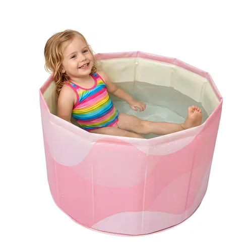 Miniatura 7 de WAVYEASE® Upgraded Portable Bath Tub for Toddlers - Foldable Deep Soak Bathtub for Kids, One-Second Setup, Easy Storage, Lightweight, Travel
