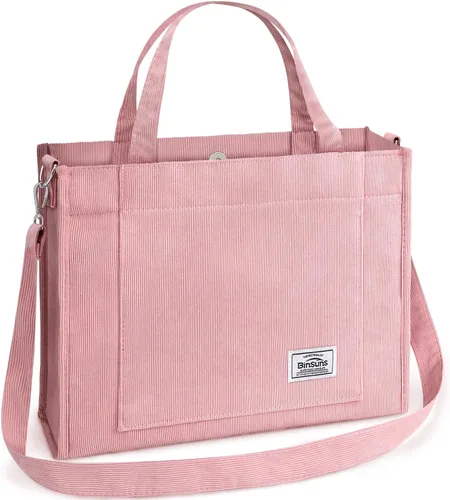 Miniatura 17 de Corduroy Tote Bag for Women Small Satchel Bag Mini Tote Bag Aesthetic Crossbody Handbag - School Work Travel Shopping