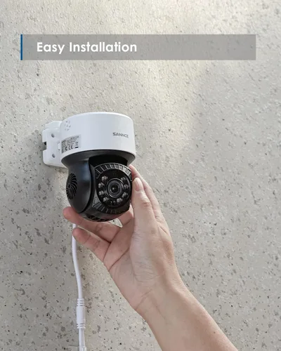 Miniatura 6 de SANNCE Cámara domo 1080P PT, cámara de seguridad exterior panorámica/inclinación de 2MP, visión nocturna de 98.4 ft para sistema de vigilancia CCTV