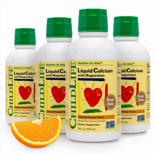 Miniatura 10 de Calcio/Magnesio líquido de Child Life, sabor natural a naranja, botella de plástico de 16 fl -, LCM2, 16 onza, Default, 1, 1