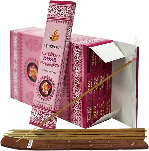 Miniatura 12 de Dragons Blood Inciense Sticks and Holder Bundle Ayurvedic Hand Made Insence Insence