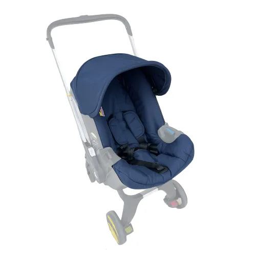 Miniatura 11 de Kits de cambio de cojín de asiento, ropa, sombrilla, toldo para cochecito compatible con asiento de automóvil y cochecito Doona (negro)
