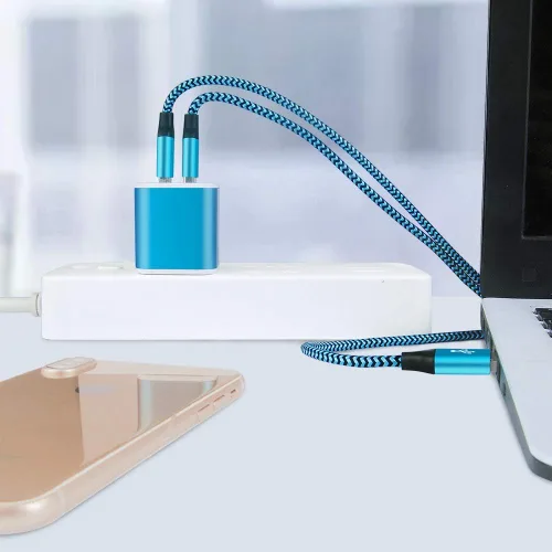 Miniatura 6 de Cargador de pared con enchufe USB, bloque de carga, paquete de 2 unidades AILKIN 2.1A de carga rápida, adaptador de corriente de doble puerto, caja