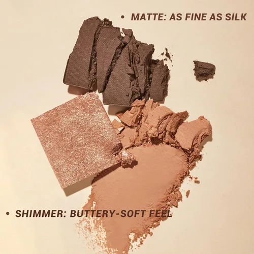 Miniatura 6 de INTO YOU Paleta de sombra de ojos nude, 4 colores mate, paleta de sombra de ojos brillante y brillante, pigmentos neutros cálidos desnudos, sombra