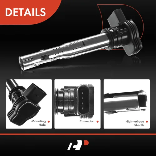 Miniatura 5 de A-Premium Paquete de 4 bobinas de encendido compatibles con vehículos Audi y Volkswagen, 1.8L 2.0L 4.2L - A3 2006-2013, A4 2005-2016, A5 A6 Q3 TT
