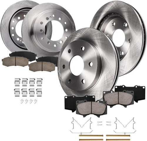 Miniatura 17 de Detroit Axle - Kit de frenos para Volkswagen Beetle Golf City Jetta Frenos de Disco Rotores Pastillas de Freno de Cerámica Reemplazo : Rotores