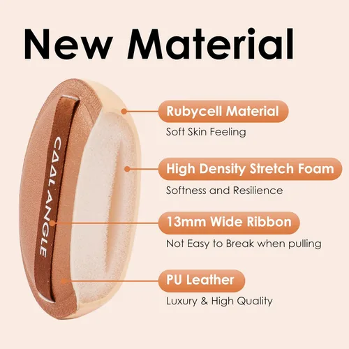 Miniatura 4 de COOL-ANGLE Juego de 5 esponjas marrones para maquillaje para base, corrector y polvo, esponja mezcladora libre de látex para maquillaje natural
