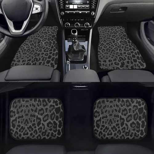 Miniatura 2 de Tapetes universales con estampado de leopardo negro y verde, patrón abstracto de guepardo, textura de piel de animales salvajes, tapetes para autos