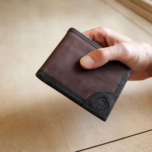 Miniatura 10 de WOLVERINE Billetera plegable de lona/cuero para hombre