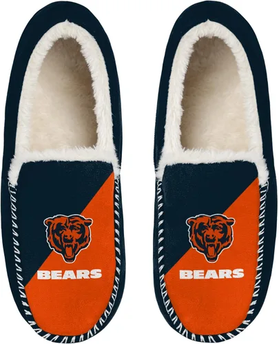 Miniatura 17 de FOCO NFL - Pantuflas tipo mocasín unisex para adultos, con licencia oficial, con logotipo primario, con forro de sherpa