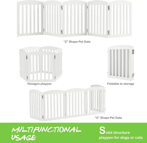 Miniatura 8 de SPIRICH Puerta para perros extra ancha de 120" y 28" de alto para interiores, puertas para perros para marcos de puertas, escaleras, la casa, puerta