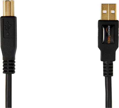 Miniatura 3 de Amazon Basics - Cable USB-A a USB-B 2.0 para impresora o disco duro externo, conectores chapados en oro, 16 pies, negro