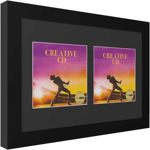 Miniatura 3 de Creative Picture Frames Marco de música artística de doble cubierta de CD de 8 x 12 pulgadas con paspartú negro de pie o exhibición de pared