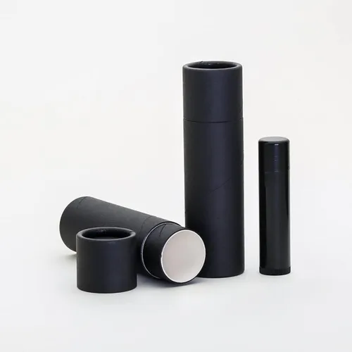1.5 OZ Negro Kraft Cartón Cosmético/Loción/Bálsamo Labial/Desodorante Tubos (12)