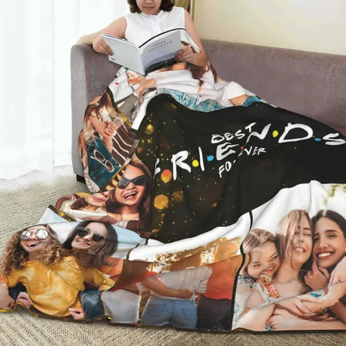 Miniatura 5 de Manta de mejores amigos con fotos, manta personalizada con fotos, manta de fotos, regalos para cumpleaños, BBF, hermana de mejores amigos, fotos 6