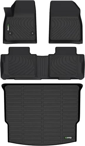 Miniatura 56 de HAFIDI® - Tapetes para auto con almacenamiento debajo del asiento, para todo clima, antideslizantes, de elastómero termoplástico, para la primera