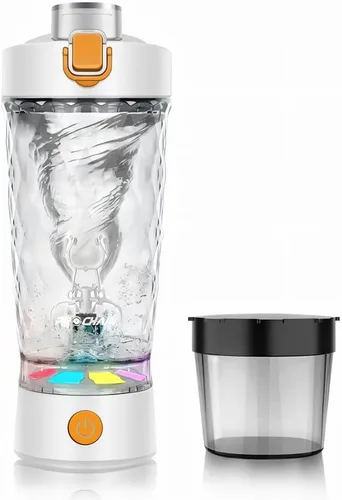 Miniatura 11 de PROCHAIN Botella agitadora eléctrica de proteínas, mezclador de batidos de proteínas, taza de mezcla automática portátil para preentrenamiento, Azul