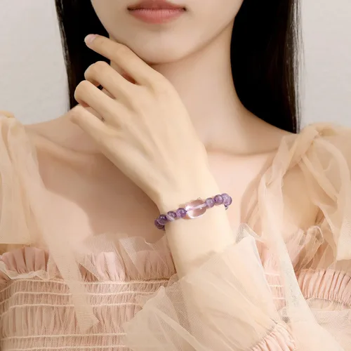 Miniatura 4 de MAIBAOTA Pulsera de gato, regalo de joyería de gato para mujeres y hombres, pulsera de cristal de 0.315 in para buena suerte, atracción de dinero