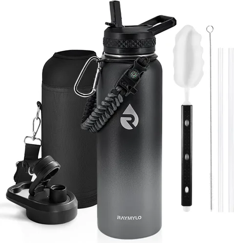 Miniatura 48 de RAYMYLO Botella de agua aislada de 24 onzas, de acero inoxidable con triple pared al vacío (fría durante 48 horas, caliente durante 24 horas), a