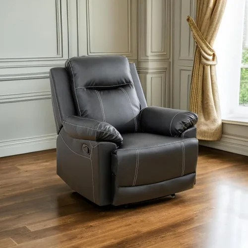 Miniatura 21 de A Ainehome Juego de sofá reclinable de lujo para sala de estar, juego de sofá reclinable de cuero y sillas de dos plazas, juegos de muebles de sala