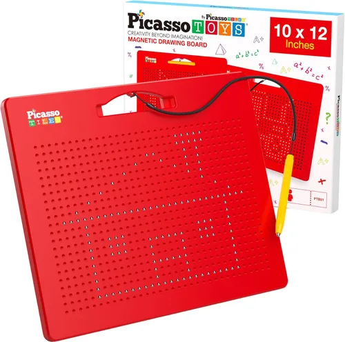 Miniatura 10 de PicassoTiles 2PK Tablero de Dibujo Magnético 4 en 1 de 12 x 10 pulgadas, Tableta Magnética Grande con 4 Caras, Alfabetos en Minúsculas y Mayúsculas