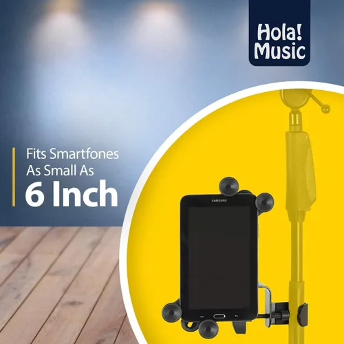 Miniatura 3 de ¡Hola! HM-MTH, soporte para tableta, micrófono y celular, para aparatos con pantallas de 6 a 15 pulgadas