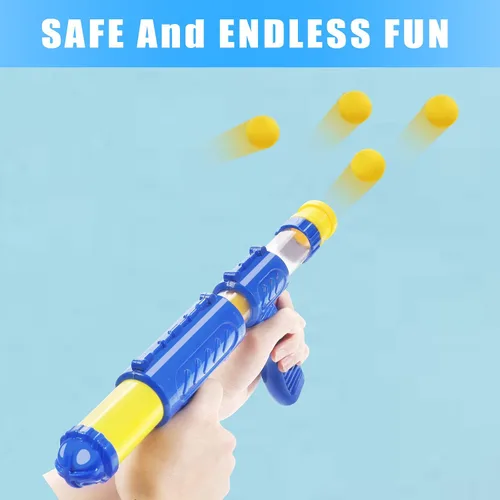 Miniatura 5 de CHAKANLX 48 bolas de recambio Power Popper, bolas de espuma suave de aproximadamente 1.2 pulgadas de diámetro, bolas de espuma para pistolas de aire