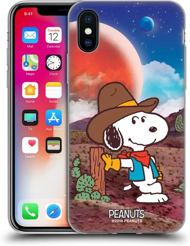 Miniatura 86 de Head Case Designs Funda de gel con licencia oficial de Peanuts Nebula Cactus Needles Snoopy Space Cowboy [protección de grado militar] compatible