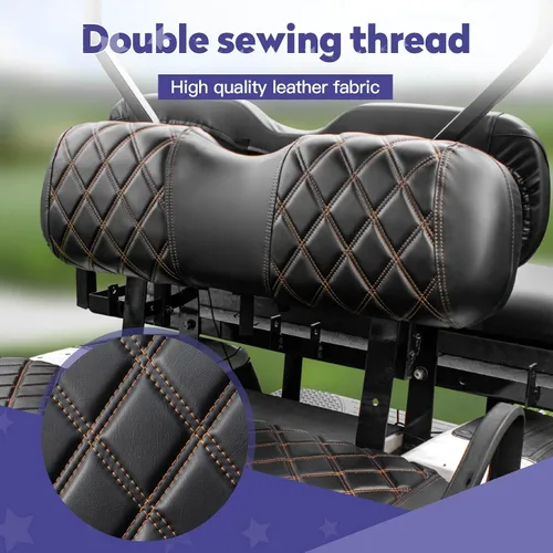 Miniatura 3 de NOKINS Juego de Fundas de Asiento de Diamante para Carrito de Golf, Compatible con EZGO TXT 1994-2013/EZGO RXV Almohada de Asiento Delantero