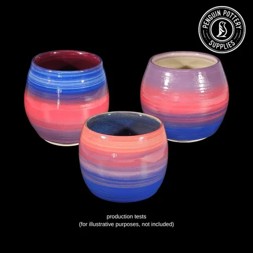 Miniatura 4 de Penguin Pottery - Underglaze para cerámica - Juego variado de 8 colores (frascos de 4 onzas) - Cono de inmersión 04 a cono 6 - Colores de pintura