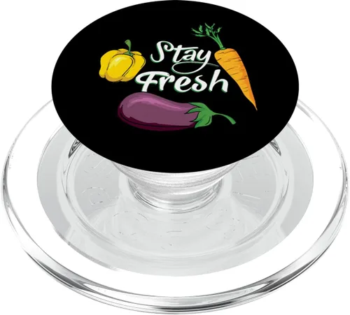 Miniatura 7 de Manténgase fresco Verduras Cantina Almuerzo Cafetería Academia PopSockets intercambiables PopGrip