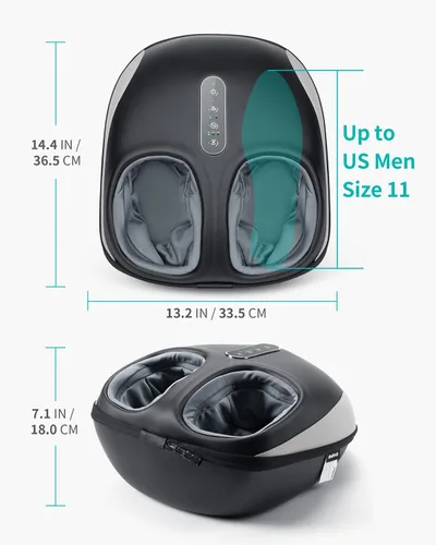Miniatura 8 de Nekteck Máquina masajeadora de pies con calor, masaje de pies Shiatsu para fascitis plantar y neuropatía, herramientas de masaje elegibles para HSA