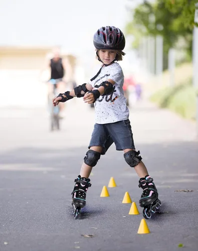 Miniatura 6 de Patines en línea ajustables para niños y adultos – Patines con gradiente de color y ruedas completamente iluminadas para niñas, niños