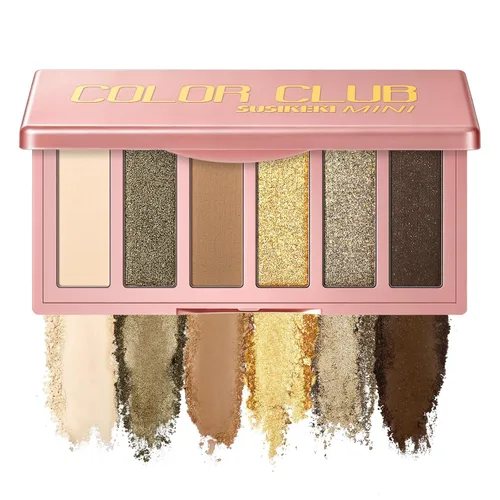 Miniatura 13 de SUSIKEKI 6 Colores Mini Paleta de Sombras de Ojos Maquillaje Neutro Nude Ahumado Sombra de Ojos Taupe y Marrón Mate Paleta de Maquillaje con Espejo