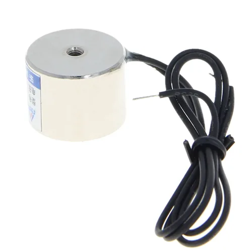 Miniatura 16 de Heyiarbeit 12V DC 50N Imán de elevación eléctrica electroimán solenoide Ascensor Holding 25mmx20mm