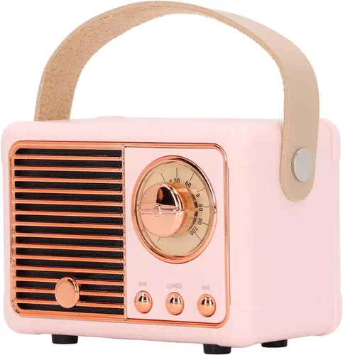 ZJchao Altavoz portátil mini compacto inalámbrico retro diseño incorporado tarjeta radio alta capacidad batería ligero para viajes al aire libre