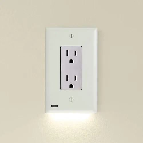 Miniatura 12 de Paquete de 10 - SnapPower GuideLight [para tomacorrientes dúplex] - Reemplaza la luz nocturna de enchufe - Placa de pared de receptáculo eléctrico