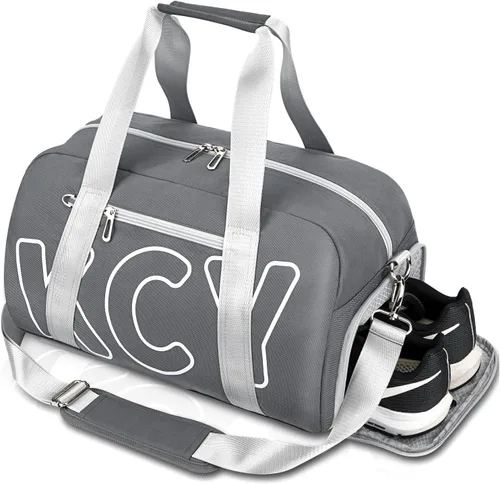 Miniatura 5 de Bolsa de gimnasio deportiva con bolsillo para ropa húmeda y compartimento para zapatos para mujeres y hombres, pequeña bolsa deportiva para yoga