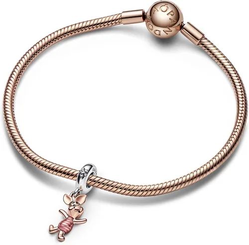 Miniatura 3 de Pandora 782208C01 Disney Winnie the Pooh Piglet Charm rosa Plata esterlina Sin gemas