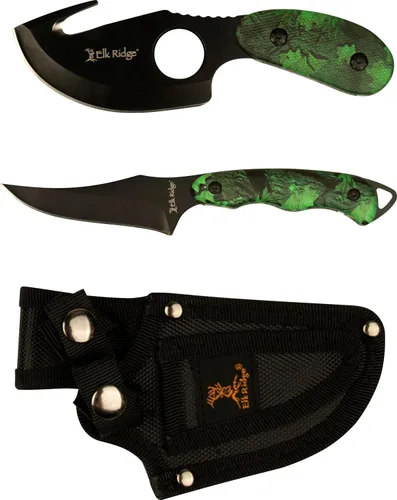 Miniatura 11 de Elk Ridge set de 2 cuchillos de caza con borde recto 17.8 cm Camuflaje