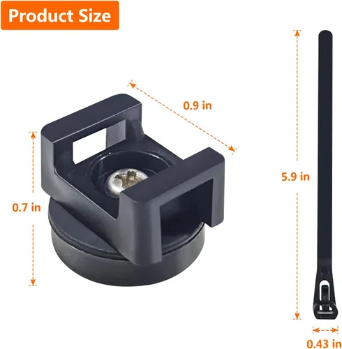 Miniatura 2 de 15 piezas de base magnética para ataduras de cables, soporte para cables de alambre, clips de alambre de montaje, organización de base de gestión