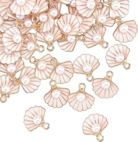 Miniatura 11 de DanLingJewelry 100 dijes de destello blanco esmaltado, dijes de relámpago para hacer joyas 100pcs-Flash Blanco