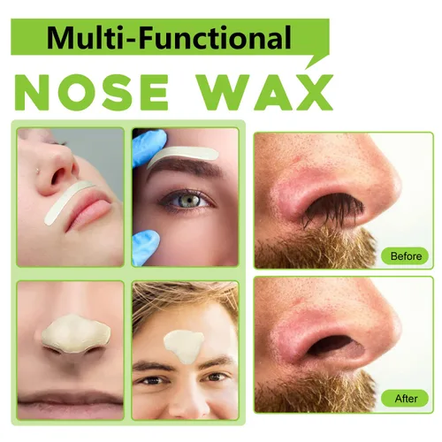 Miniatura 6 de Kit de cera nasal para hombres y mujeres con 20 aplicadores (15-20 usos), kit de cera para la nariz y las orejas, sin dolor y rápido, resultados