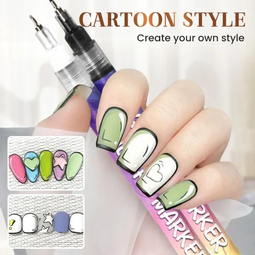 Miniatura 5 de Juego de 12 pinceles para arte de uñas, marcador de uñas mejorado 2026, pincel de arte de uñas de punta fina de 0.5mm, pincel de uñas de punta fina