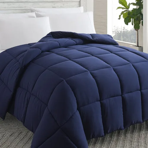 Miniatura 9 de Cosybay Edredón alternativo de plumón (rosa/gris claro, Queen) – Edredón de cama acolchado suave tamaño Queen para todas las estaciones – Inserto