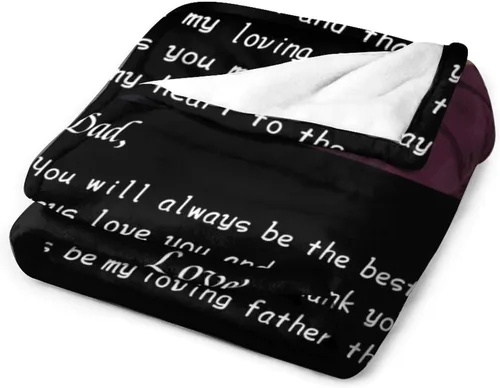Miniatura 2 de Manta personalizada para el mejor papá, regalos personalizados para hombres, mantas personalizadas con fotos, texto para papá, marido, familia